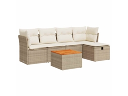 Garden Sofa Set, Garden Sofa Sets Vidaxl Bege Rattan / Vime (n/a)
