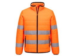 Casaco De Alta Visibilidade Baffle Acolchoado | Inverno Térmico Naranja/negro / 5xl