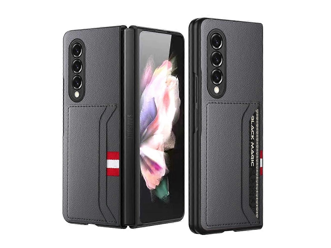 Capa Dobrável De Microfibra Macia Com Textura De Lichia Para Samsung Galaxy Z Fold4
