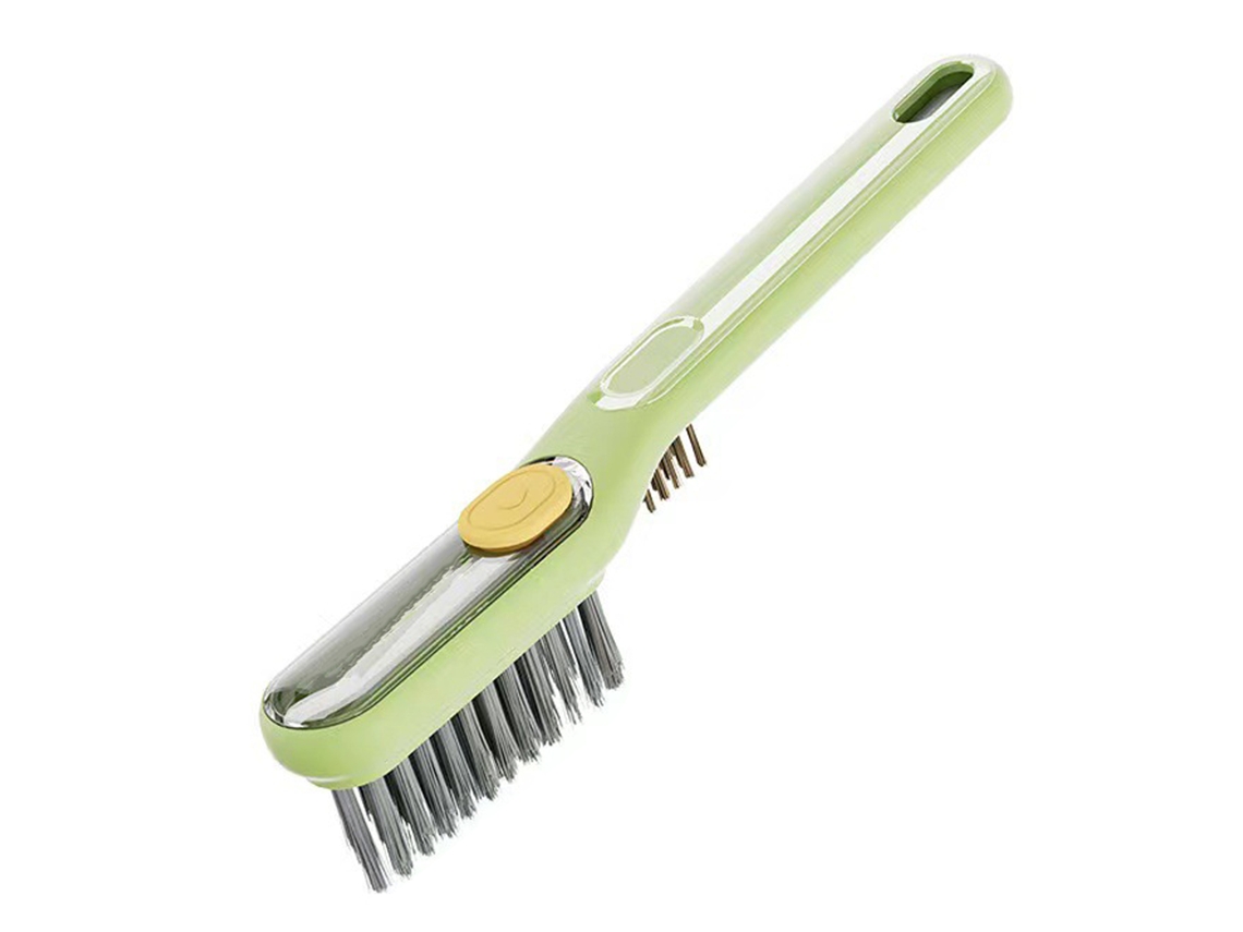 Escova de limpeza de junta com cerdas duras, recheio de líquido, multifuncional, verde S/MARCA