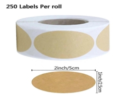 Etiquetas de papel Lurelia, 100 unidades, papel kraft, para embalagens e presentes.