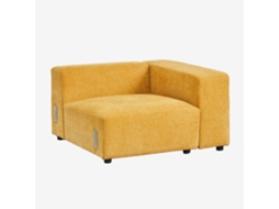 Sklum Módulo De Canto Direito 115x113 Cm Com Braço Alto Para Sofá Modular Bruna Poliéster                       Chenille Mostarda
