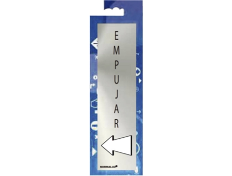 SINAL INFORMATIVO EMPURRAR (INOX ADESIVO 0.8MM) 5X20CM