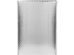 Pacote com 50 envelopes acolchoados para correspondência, material de escritório e escolar (Prata, 15*20cm)