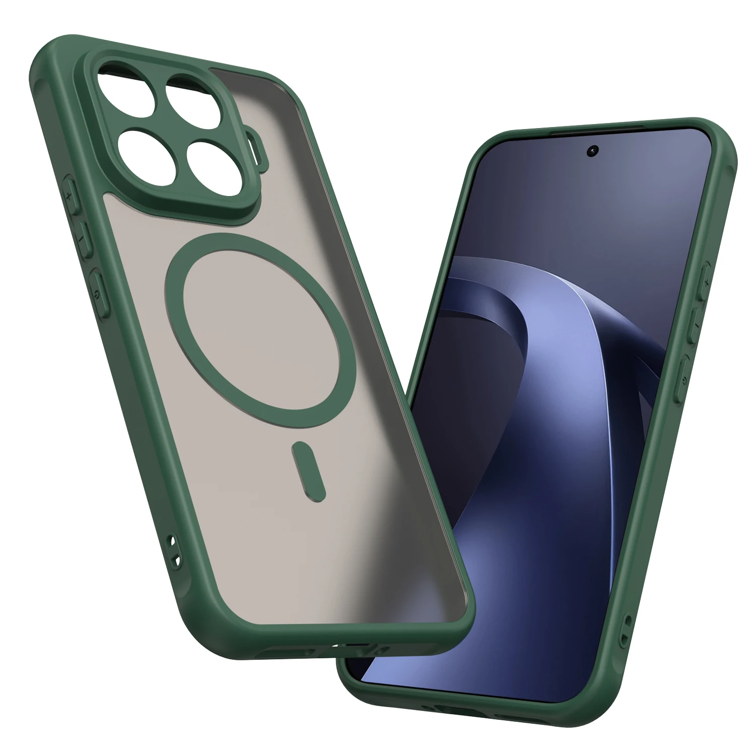 (verde, Xiaomi 17t Pro) Capa Fosca Para Celular, Compatível Com Carregamento Sem Fio Magsafe, Material Tpupc, Capa Traseira Resistente A Impactos.