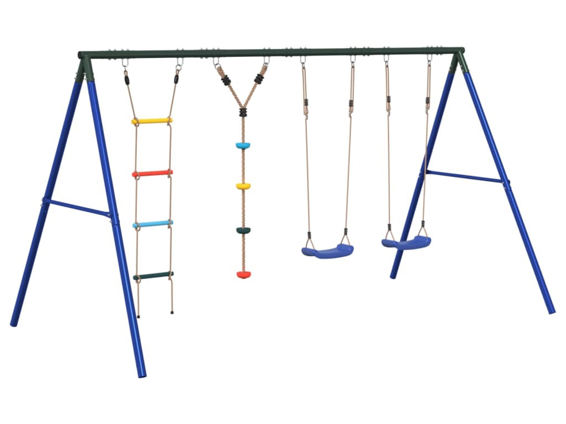 Outdoor Swing Set, Outdoor Swing Sets Vidaxl Multicolor Aço (n/a)