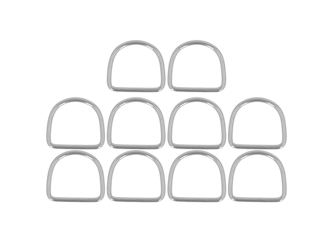 10pcs Anéis D Em Aço Inox 316 Semi Circulares Para Rigging De Kayak Marinho 40x37x4mm