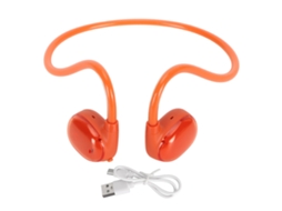 Aetheria fone de Ouvido Open Ear Bluetooth 5.3 Sem Fio Cancelamento de Ruído Ipx4 Laranja Vermelho