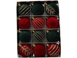 Conjunto de 12 bolas de 6 cm para decoração de árvores de Natal, ideais para casamentos e festas.