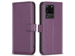Capa Binfen Color Bf17 Em Tpu Capa Para Celular Para Samsung Galaxy S20 Ultra Com Suporte Magnético E Carteira.