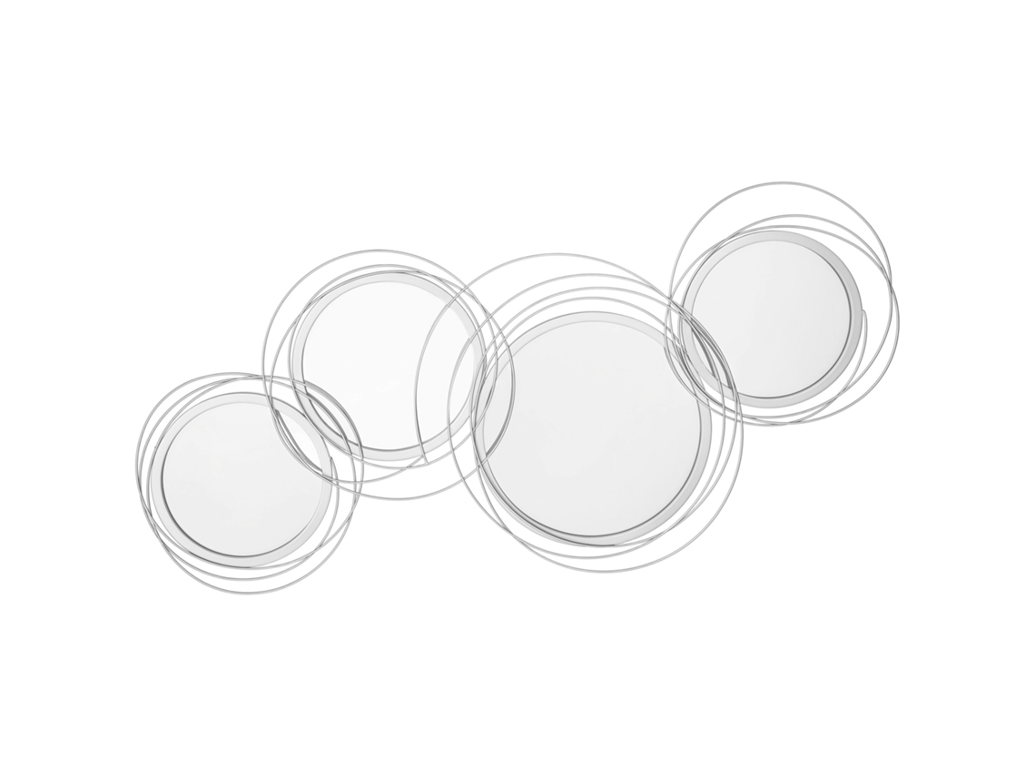 Conjunto Espelhos Parede 4 Redondos 107x56cm