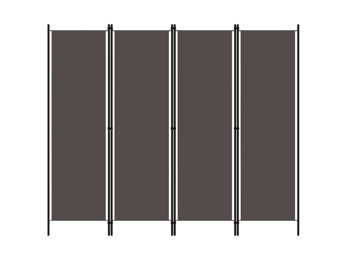 Vidaxl Divisória De Quarto Com 4 Painéis 200x180 Cm Antracite