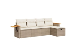 Garden Sofa Set, Garden Sofa Sets Vidaxl Bege Rattan / Vime (n/a)