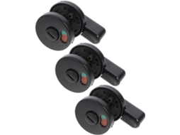 Conjunto De 3 Fechaduras Privacidade Para Portas Com Placa Vagado Ocupado, Em Plástico Preto, Ideais Para Hotéis E