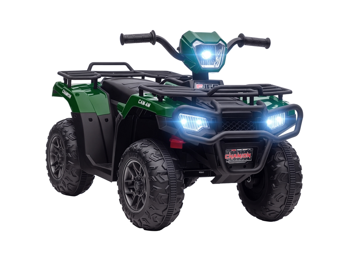 Quad Elétrico Infantil 12v, Motor Duplo, Faróis E Música, 88x45x50cm, Verde