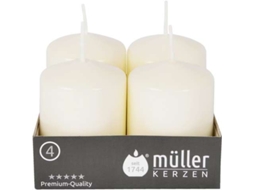 Conjunto 4 Velas Müller 62/48Mm Bege