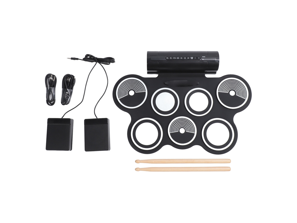 Bateria eletrônica EOOCOO, entrada para fones, dois alto-falantes