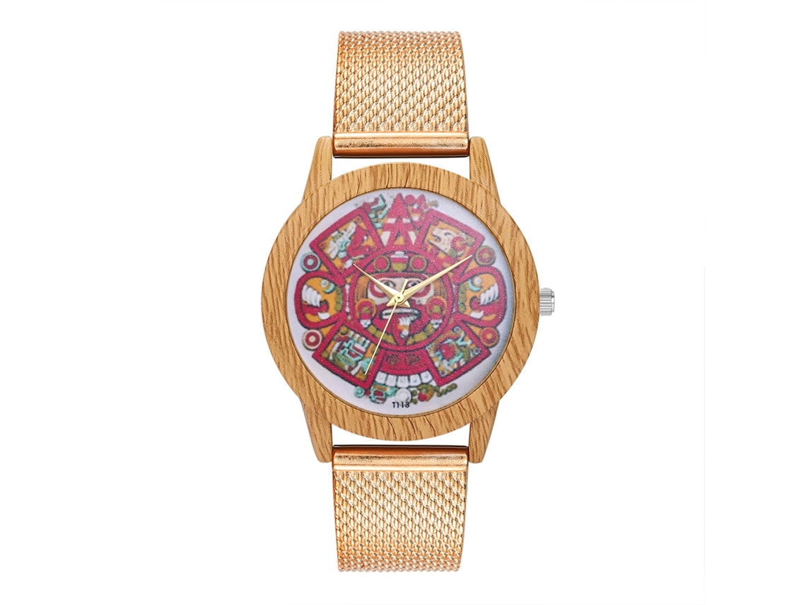 Relógio de quartzo unissex moderno com pulseira de silicone para homens e mulheres (ouro rosa)