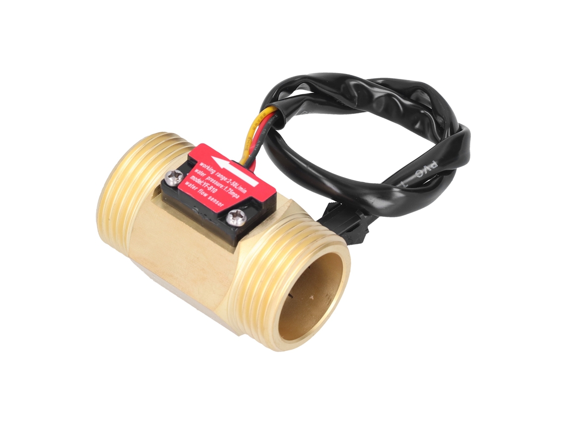 Sensor de Fluxo de Água Latão Rosca Macho 1.3 Polegadas para Piscina YURU