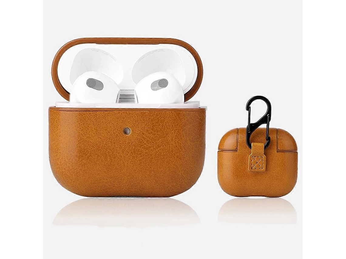 Camada Protetora para Fones de Ouvido com Textura Crazy Horse e Fivela de Fixação para Airpods 3 GIECY
