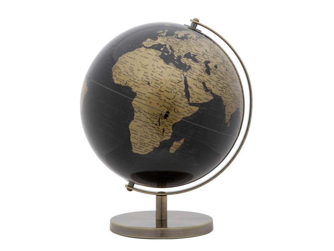 Globo De Bronze Cm Ø 25x34 Único / Preto/dourado