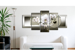 Quadro ARTGEIST Orchid And Zen Garden In Grey (100 x 50 cm)