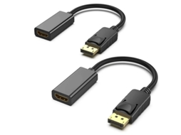 Displayport para HDMI Adaptador Pacote com 2 Dp DisplayPort Conversor Macho para Fêmea HDMI com Áudio Preto Yizhood