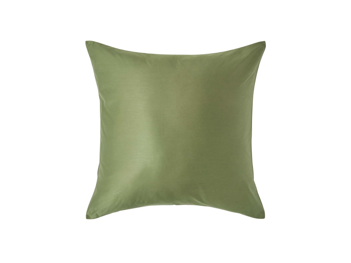 Homescapes Moss Green European Size Pillowcase Organic Cotton 400 Tc, 60 X 60 Cm