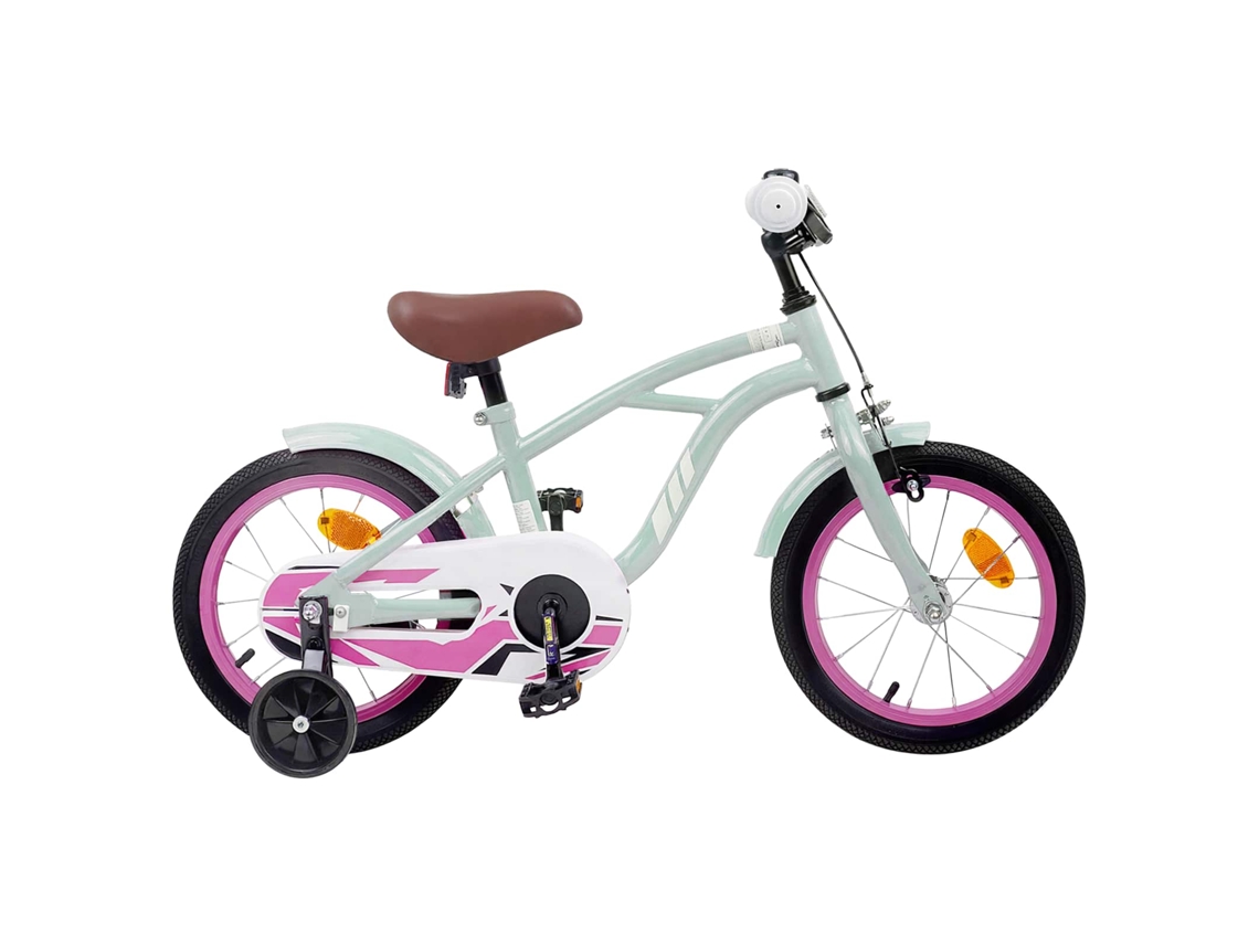 Vidaxl Bicicleta Infantil 12 Polegadas Para 2-4 Anos Verde Claro
