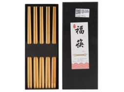 Conjunto 5 Pares de Palitos de Madeira Chinês LAXISCREED