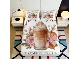 Conjunto de Cama Flores e Es Microfibra com Estampa 3d e Fronha 200x25cm S/MARCA