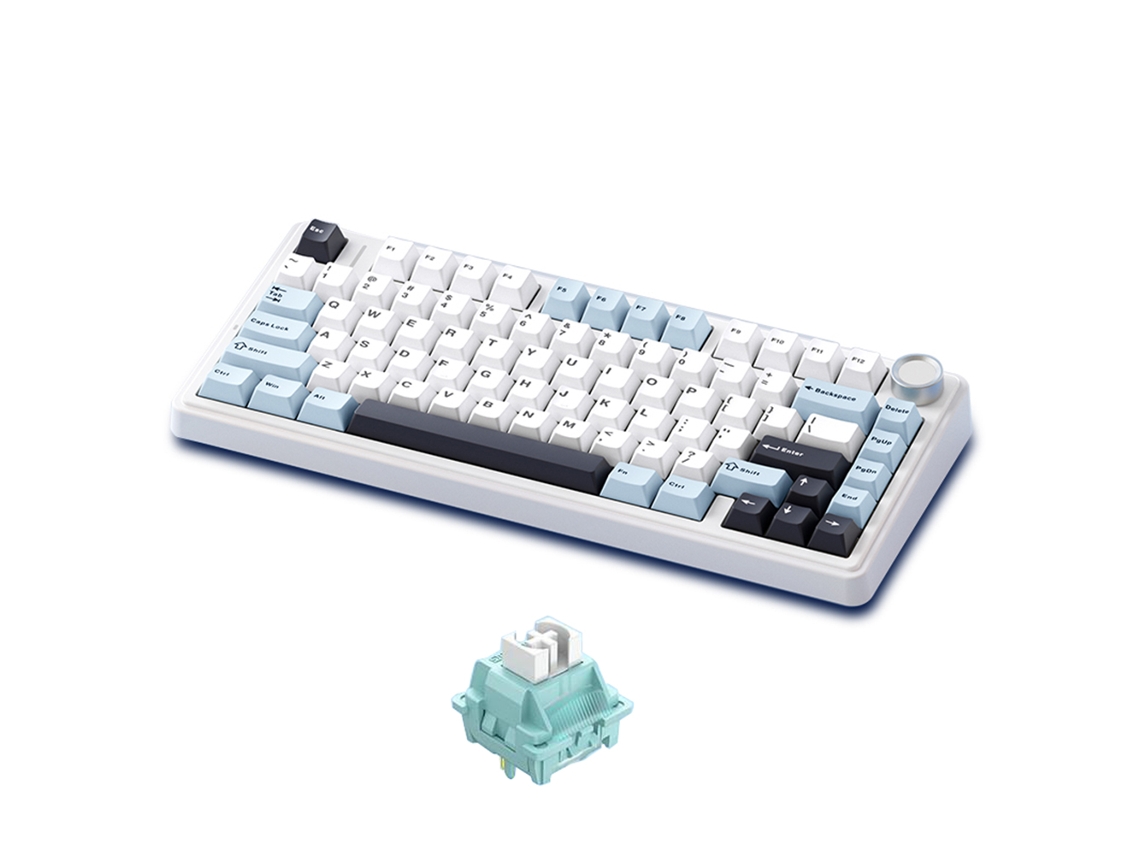 Teclado Mecânico Aula F75 Wireless Tri-modo