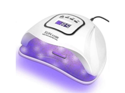 Lâmpada UV para unhas em gel, 150 W, secador de unhas UV com luz LED para esmalte em gel, 4 temporizadores, acessórios profissionais para nail art, cura de unhas em gel dos pés, branca, 1 unidade GOKOCO