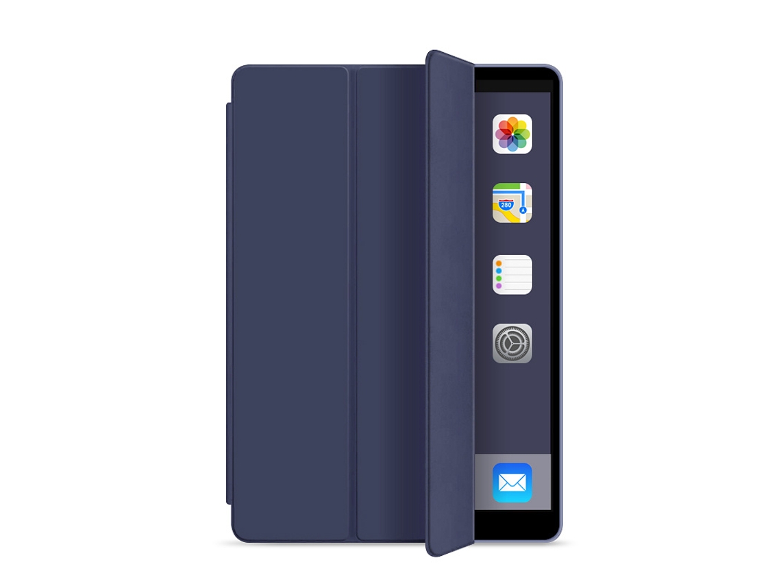 Capa De Couro Com Suporte Para Ipad 9.7 2017/2018, Azul