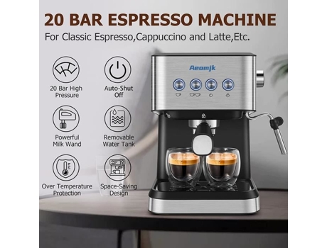 Máquina de Café Expresso QINGQUE 20 Bar Alta Qualidade Eu Plug