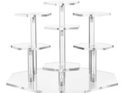 Expositor De Acrílico Transparente 7 Níveis Fomiyes, Suporte Para Estatuetas E Objetos De Coleção, Organizador Prático