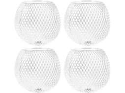 Conjunto de 4 Esferas de Metal Branco SFUSHOS