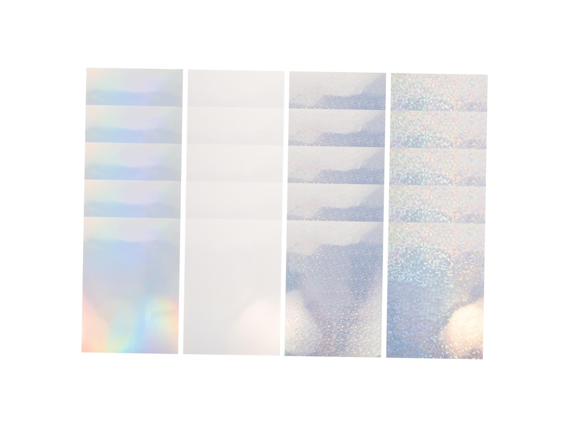 Ultechnovo - Pacote com 20 folhas de adesivos holográficos compatíveis com impressoras em geral, adesivos autoadesivos em papel PET.
