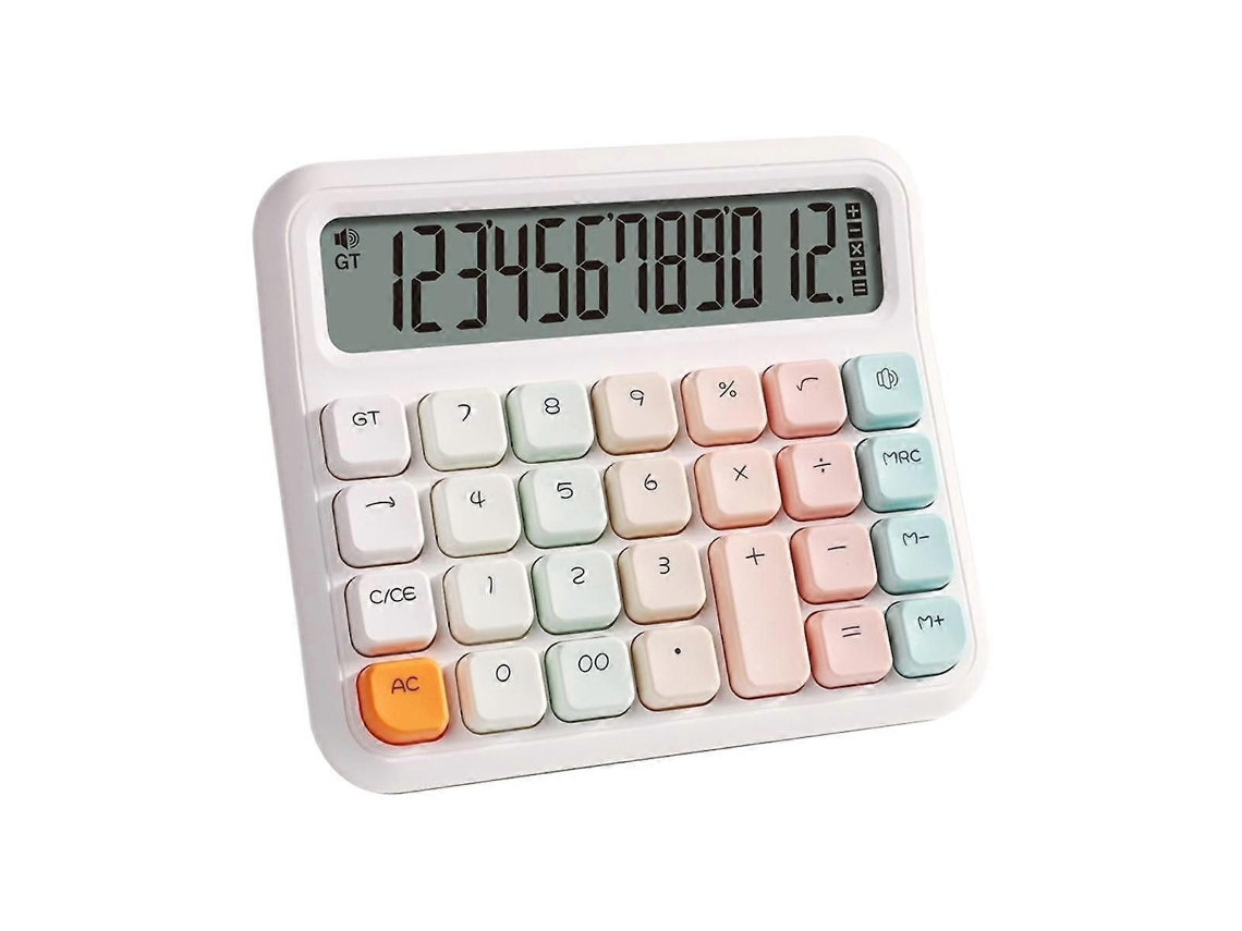 Calculadora De Mesa Com Display De 12 Dígitos, Design Ergonômico E Moderno