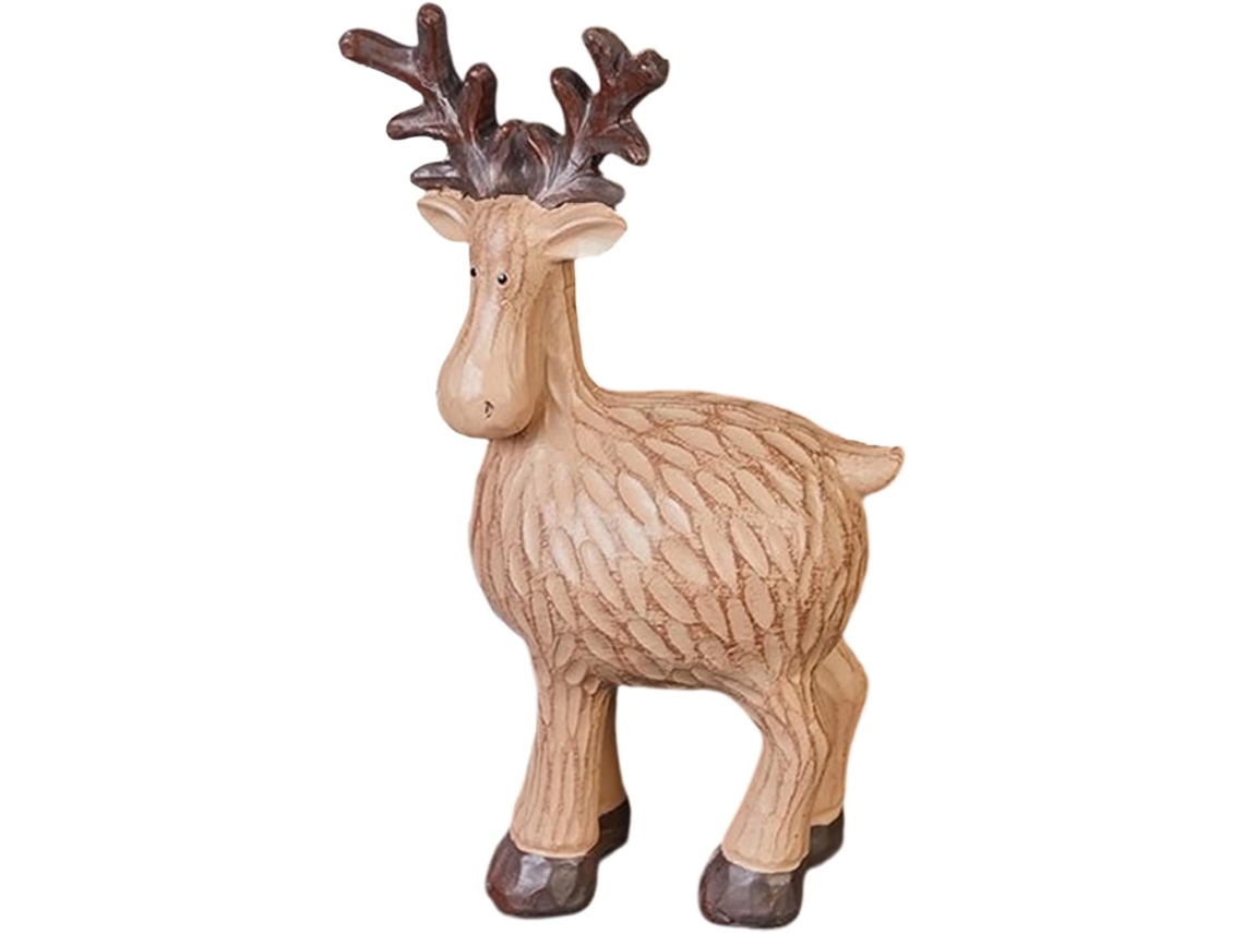 Estatueta De Rena De Natal Estatueta Decorativa Estética De Rena Feita De Espuma De Borracha D Gokoco