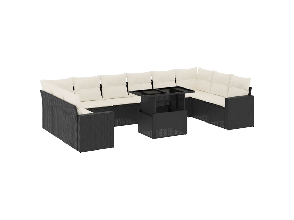Garden Sofa Set, Garden Sofa Sets Vidaxl Preto Rattan / Vime (n/a)