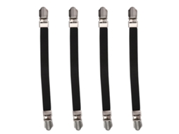 4pcs Amarras para Sábanas de Cama Elásticas com Clips Ajustáveis Prendem Firmemente Preto | S/MARCA