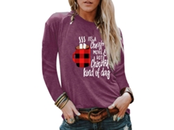 Laxiscreed Suéter De Malha Vermelho Com Gola Redonda E Manga Longa Para Outono/inverno Feminino Tamanho M