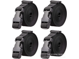 Conjunto De 4 Alças Ombro Ajustáveis​​ Para Mochila, Alças Para Bolsa De Viagem, Alças De Carga Resistentes, Pretas, 2, 5 Cm X 250