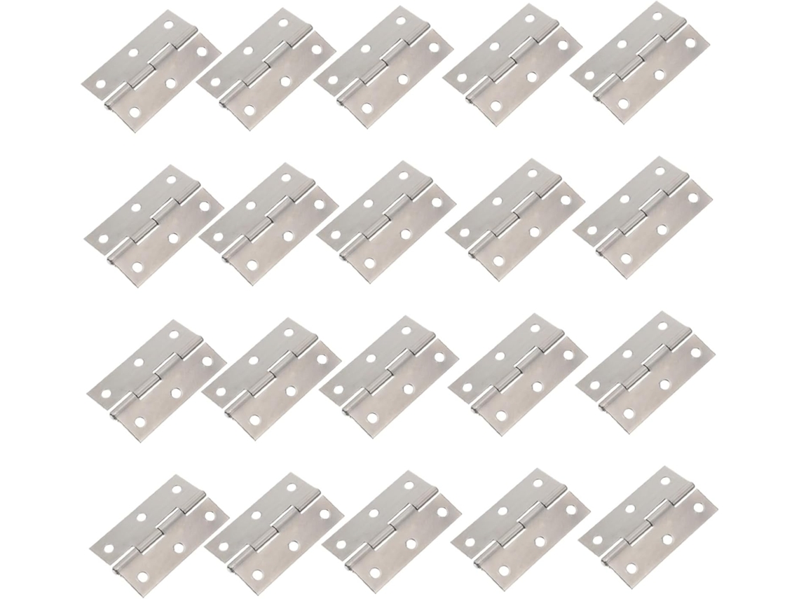 Conjunto De 20 Dobradiças Aço Inoxidável Para Portas E Armários, Com