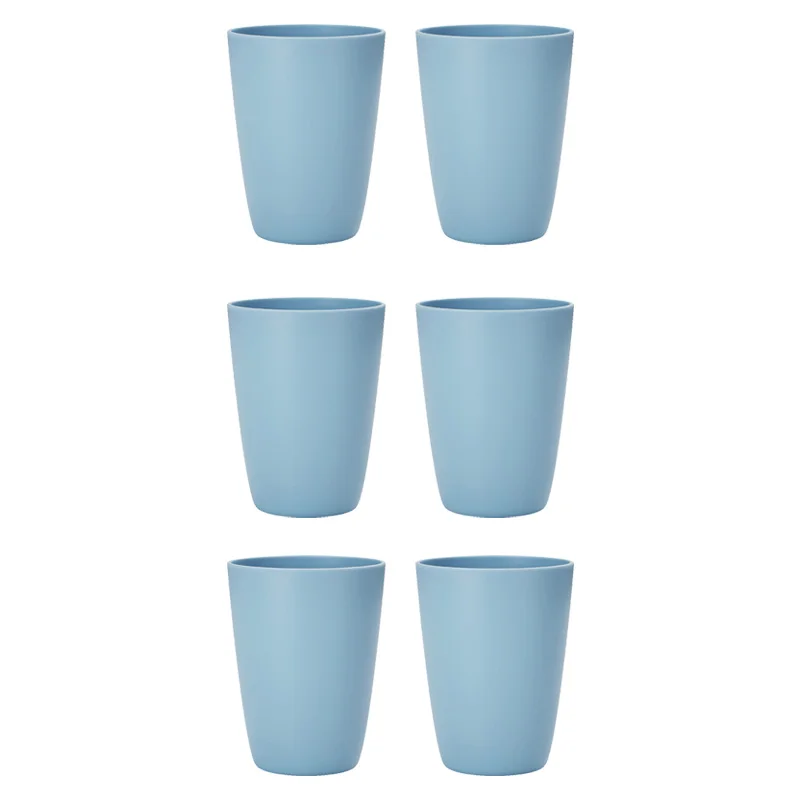 (6 Azuis) Copos De Plástico Reutilizáveis, Adequados Para Cozinhas Domésticas E Dormitórios.