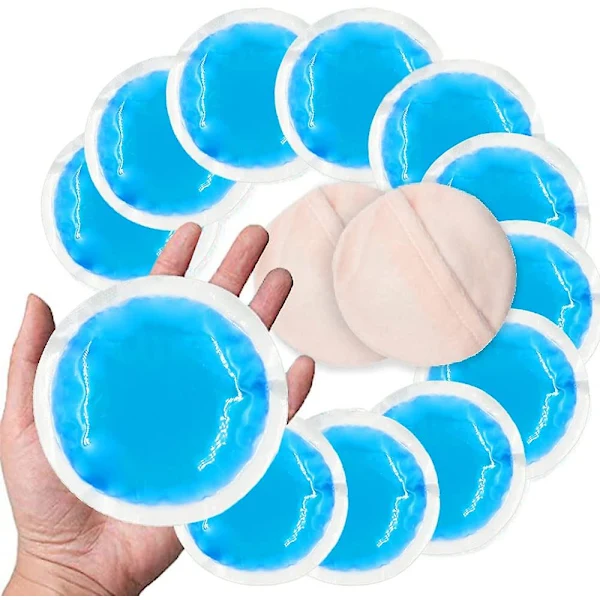 Compressas Frias Reutilizáveis​​, Bolsa De Gelo Redonda Com Gel, Pacote Com 10 Unidades, Alívio Instantâneo Da Dor