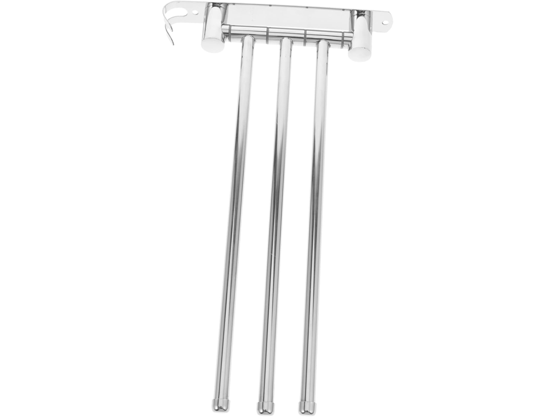 Suporte De Parede Giratório Para Toalhas Com 3 Braços Em Aço Inoxidável