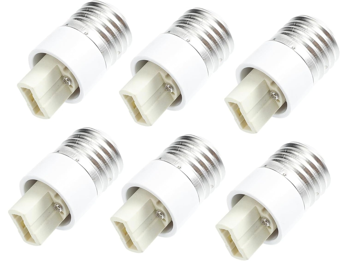 Adaptador Conversor De Lâmpadas E27 Para G9 Resistente Ao Calor Para Lâmpadas Led E Halógenas, 6 Peç Gokoco