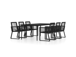 Dining Set, Dining Sets Vidaxl Preto Aço (200 Cm Table Length)